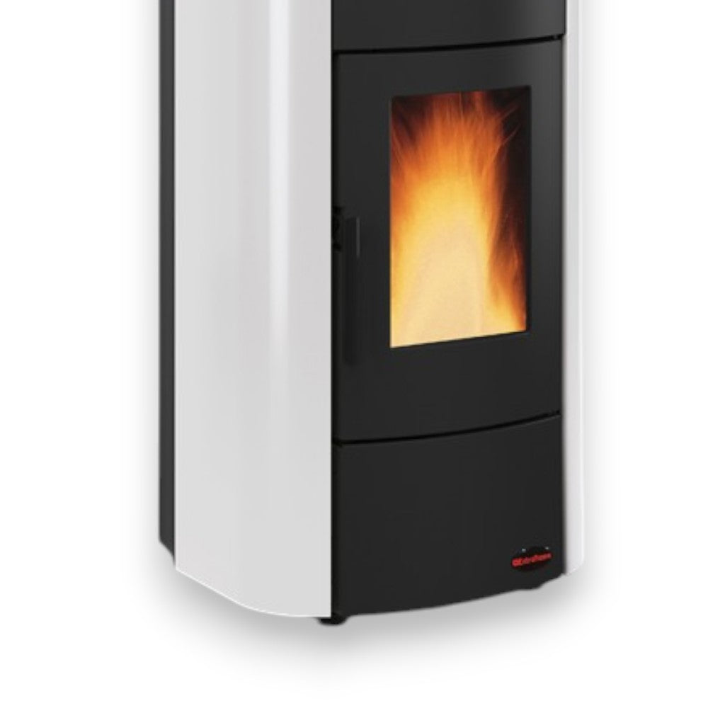 Poêle Thermo à Granulés Raffaella Idro H15 18,8 Kw Bordeaux (Con.Term.) - mesure 63,3x62,6x117,60h cm. - poids 214 kg