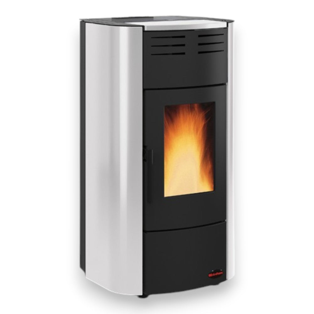 Poêle Thermo à Granulés Raffaella Idro H15 18,8 Kw Bordeaux (Con.Term.) - mesure 63,3x62,6x117,60h cm. - poids 214 kg