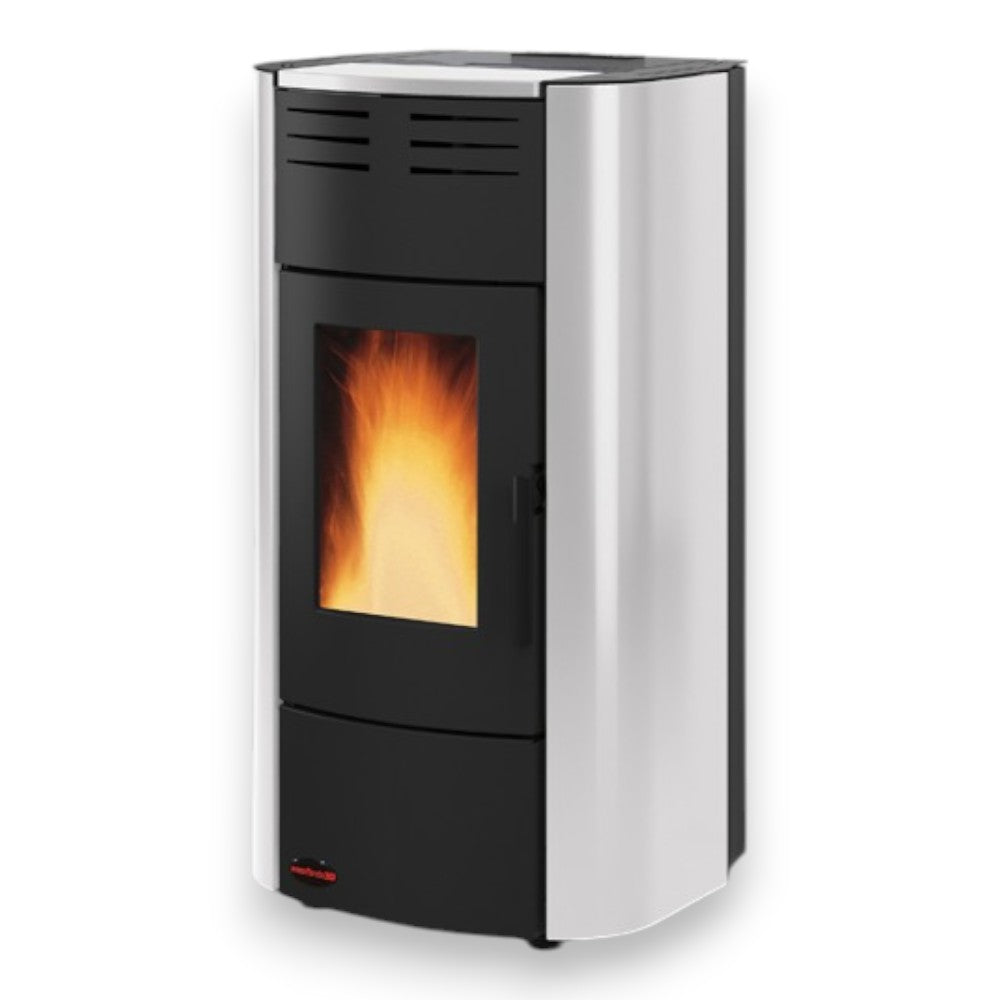 Poêle Thermo à Granulés Raffaella Idro H15 18,8 Kw Bordeaux (Con.Term.) - mesure 63,3x62,6x117,60h cm. - poids 214 kg