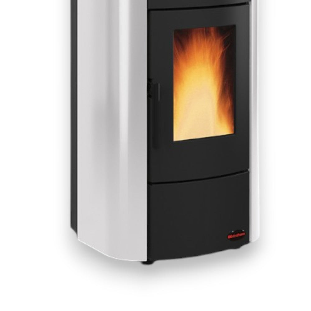 Poêle Thermo à Granulés Raffaella Idro H15 18,8 Kw Bordeaux (Con.Term.) - mesure 63,3x62,6x117,60h cm. - poids 214 kg