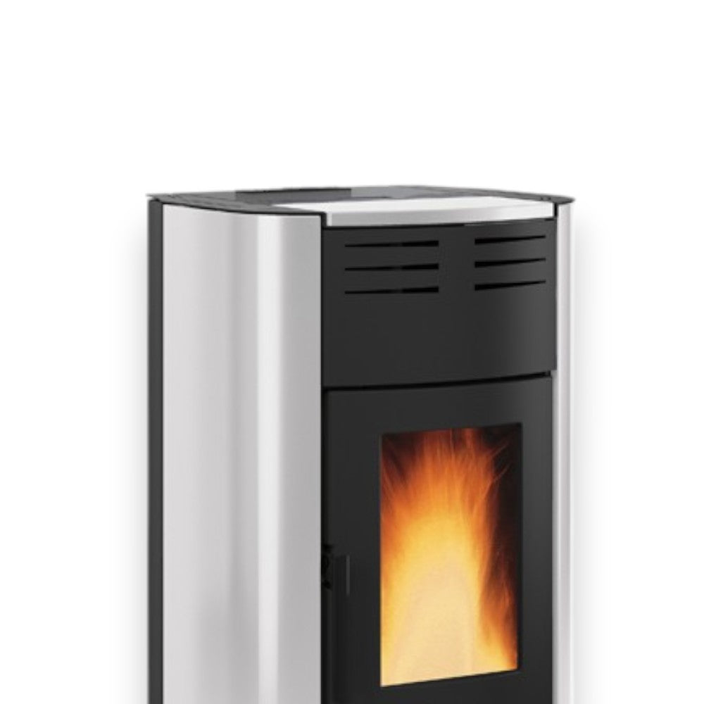 Poêle Thermo à Granulés Raffaella Idro H15 18,8 Kw Bordeaux (Con.Term.) - mesure 63,3x62,6x117,60h cm. - poids 214 kg