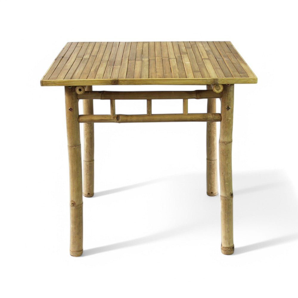 Tavolo quadrato in bamboo marrone 80x80xH75 cm Aviaton 80