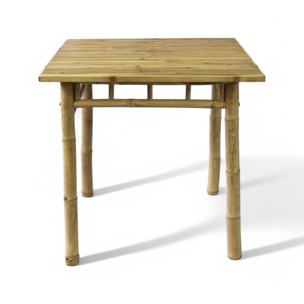 Tavolo quadrato in bamboo marrone 80x80xH75 cm Aviaton 80