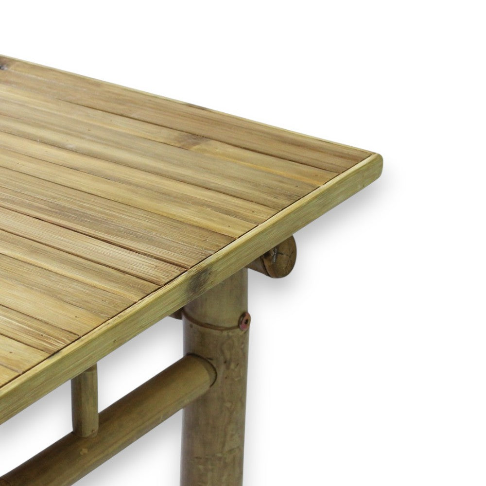 Tavolo quadrato in bamboo marrone 80x80xH75 cm Aviaton 80