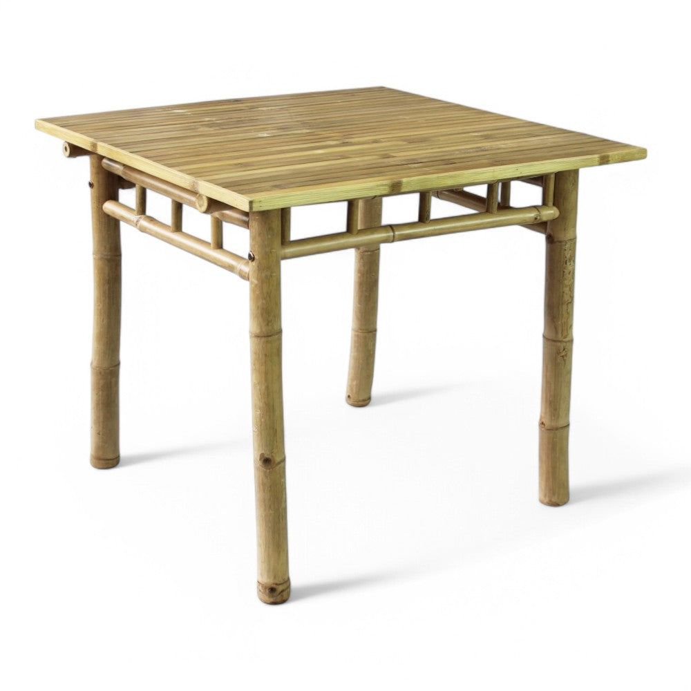 Tavolo quadrato in bamboo marrone 80x80xH75 cm Aviaton 80