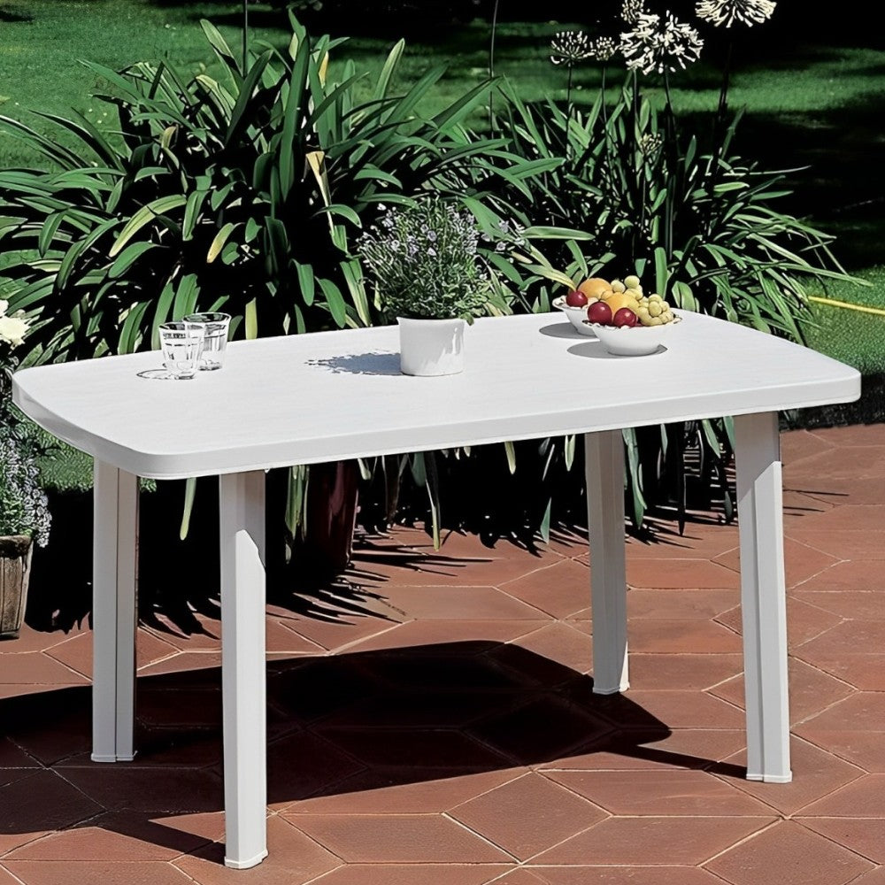 table ovale modulable 'faro' cm 137x85x72h - col. blanc