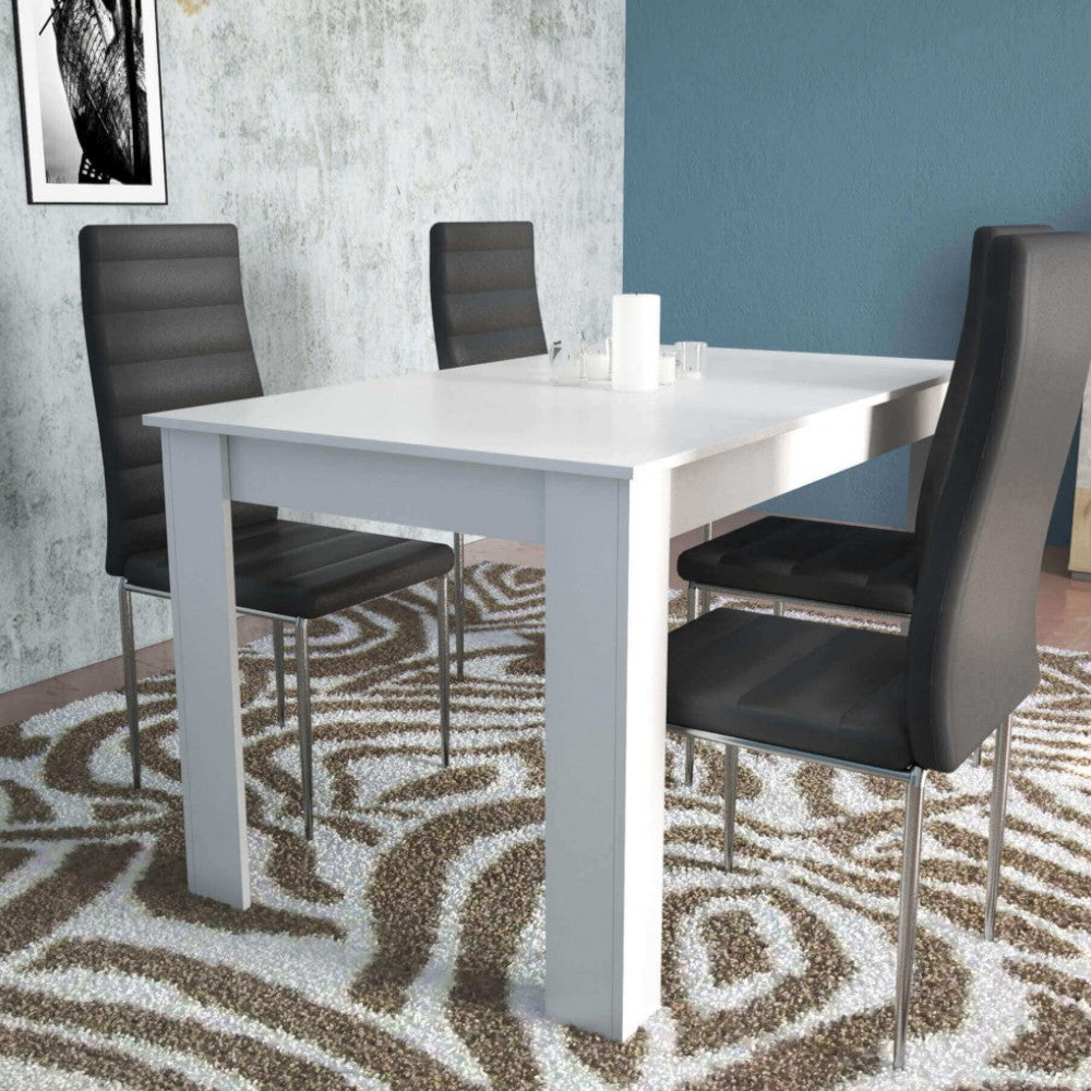 table à manger blanche 'pepper 110' 110x75x75h cm