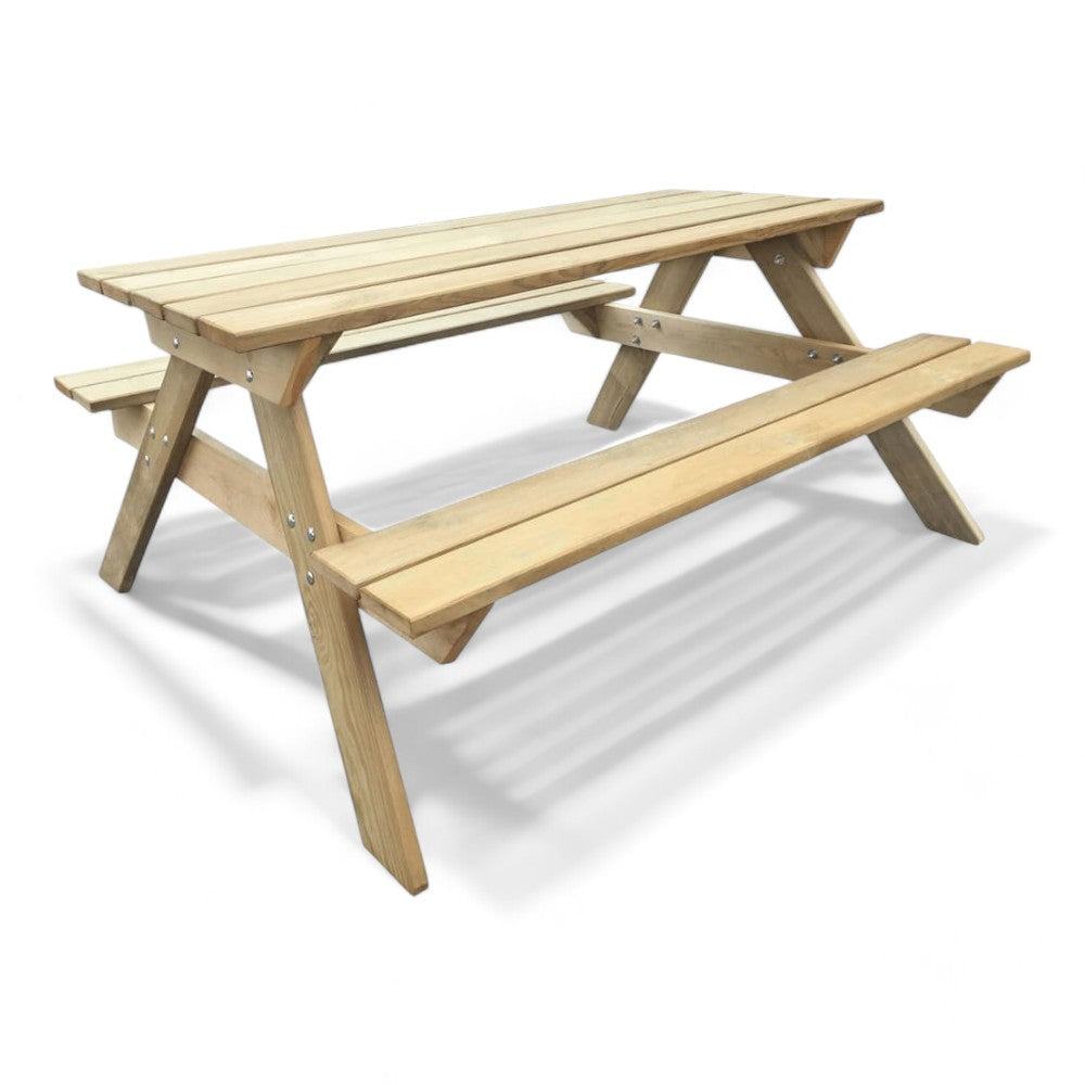 Table de pique-nique en pin imprégné - cm.179x150x70h.