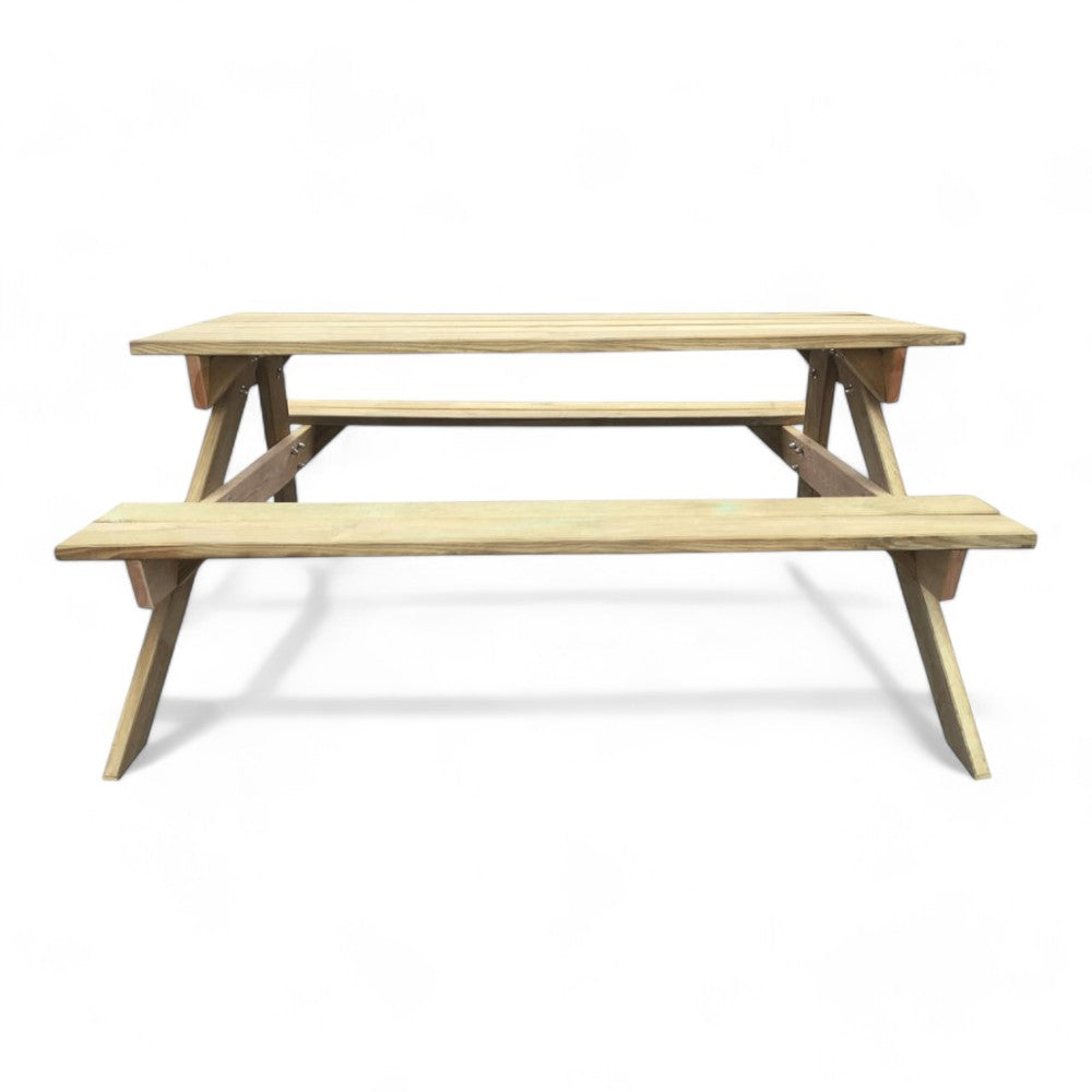 Table de pique-nique en pin imprégné - cm.179x150x70h.