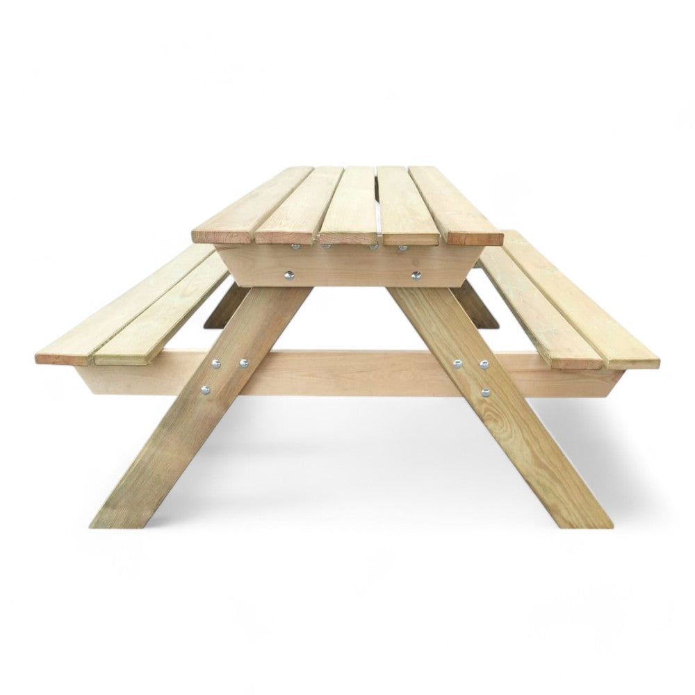 Table de pique-nique en pin imprégné - cm.179x150x70h.