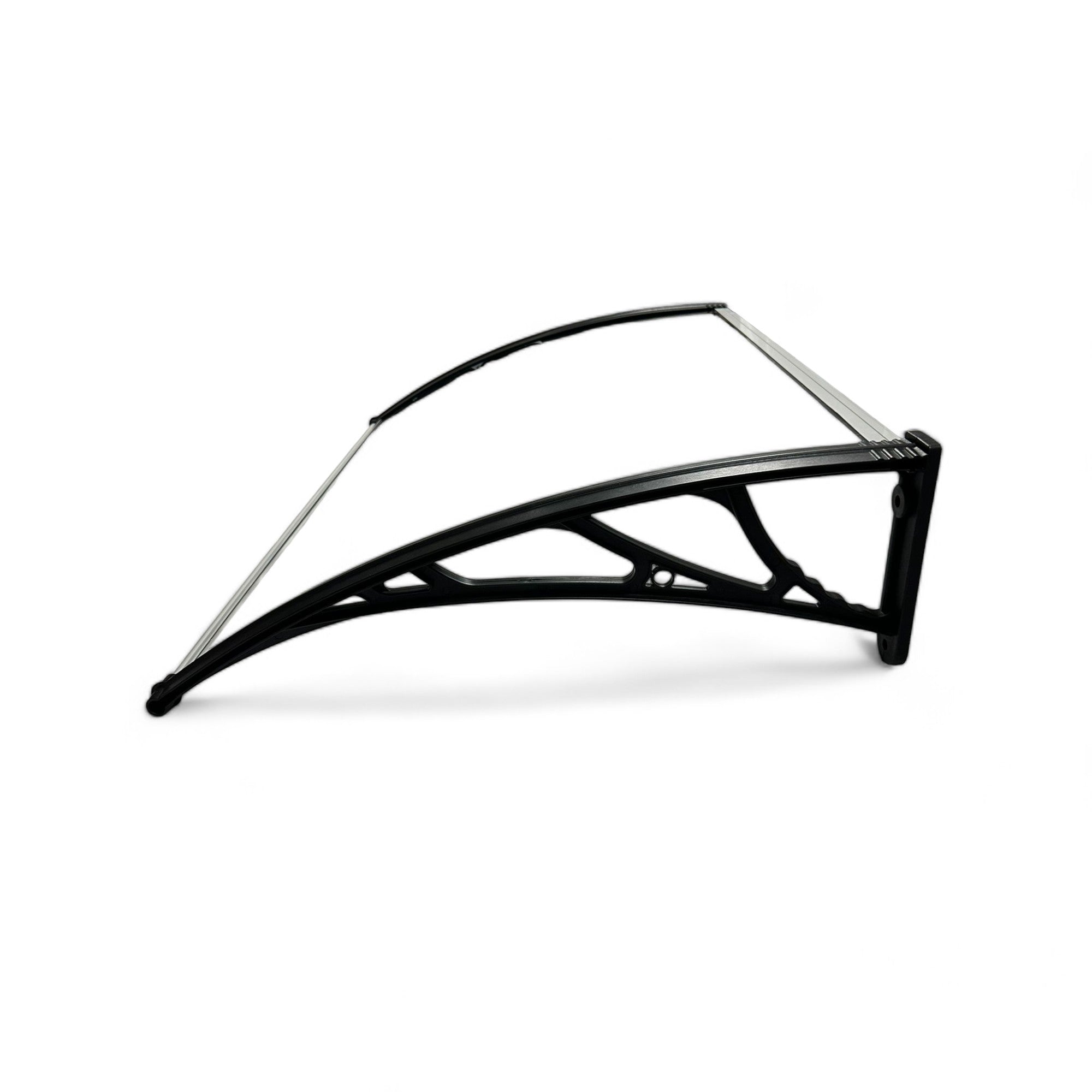 Abri auvent avec panneau transparent et kit de fixation murale 