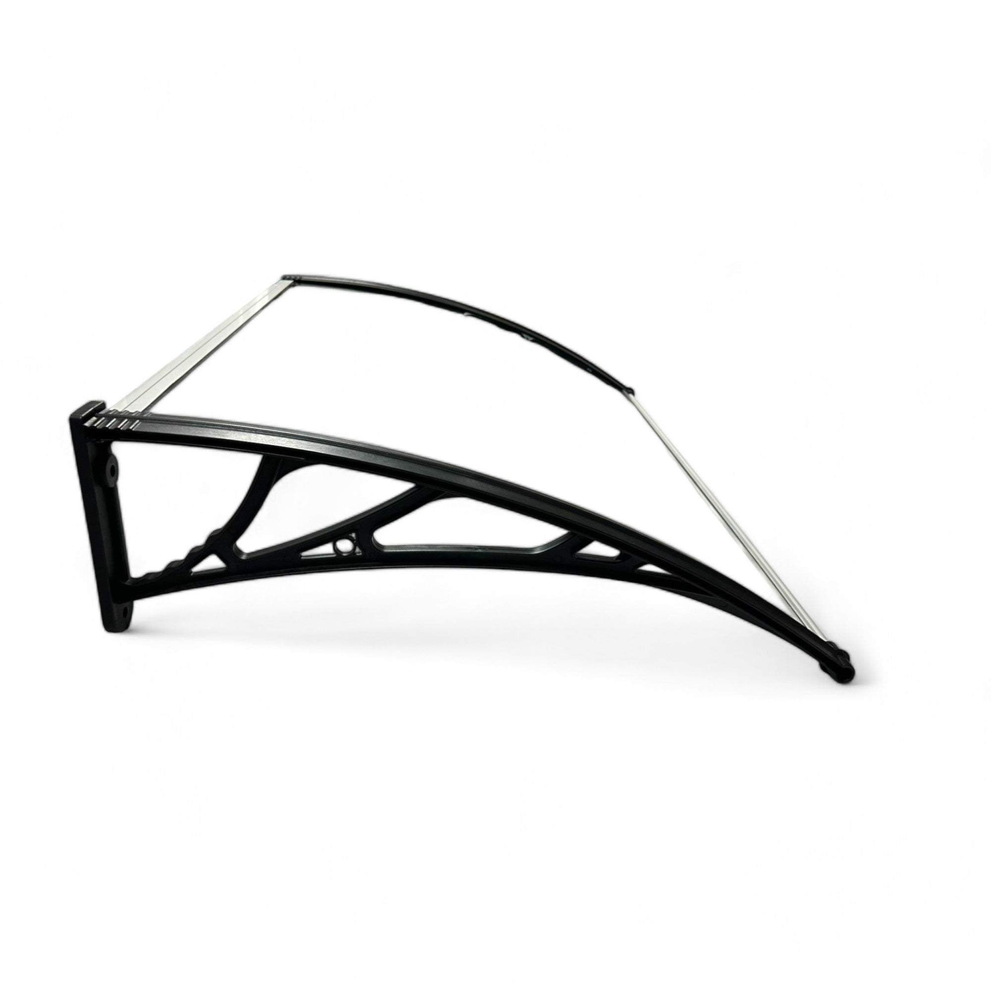 Abri auvent avec panneau transparent et kit de fixation murale 