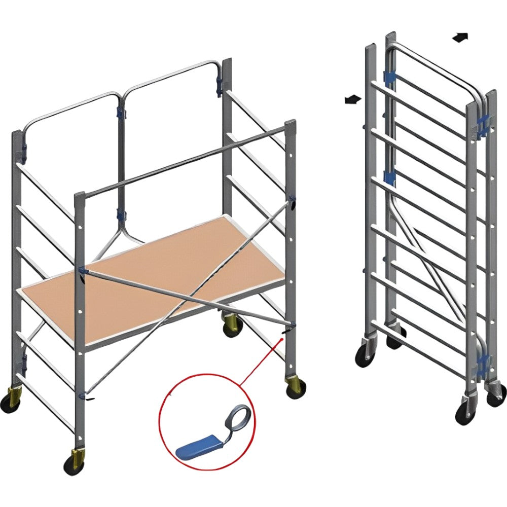 échafaudage pliant 'pliage spécial' h. 198cm - 150kg
