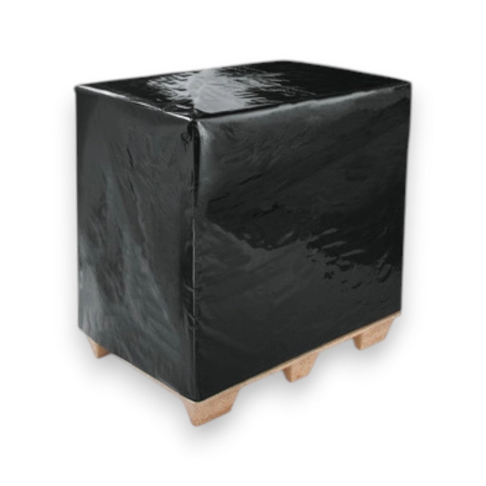 Sacco nero cover cappuccio copri pallet impermeabile e termoretraibile 120x52x220 cm