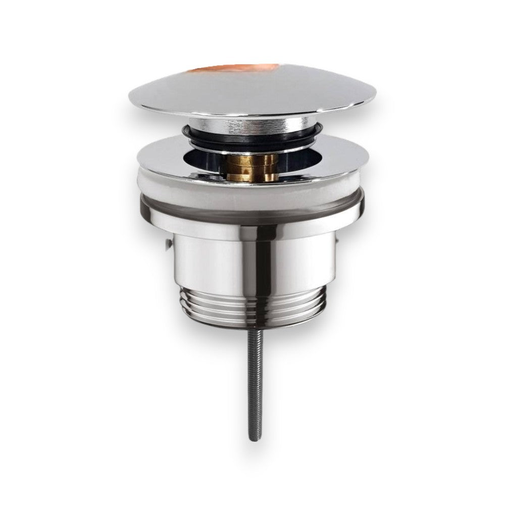 Piletta universale in ottone lucido resistente alla corrosione con scarico rapido per lavabo Click Clack
