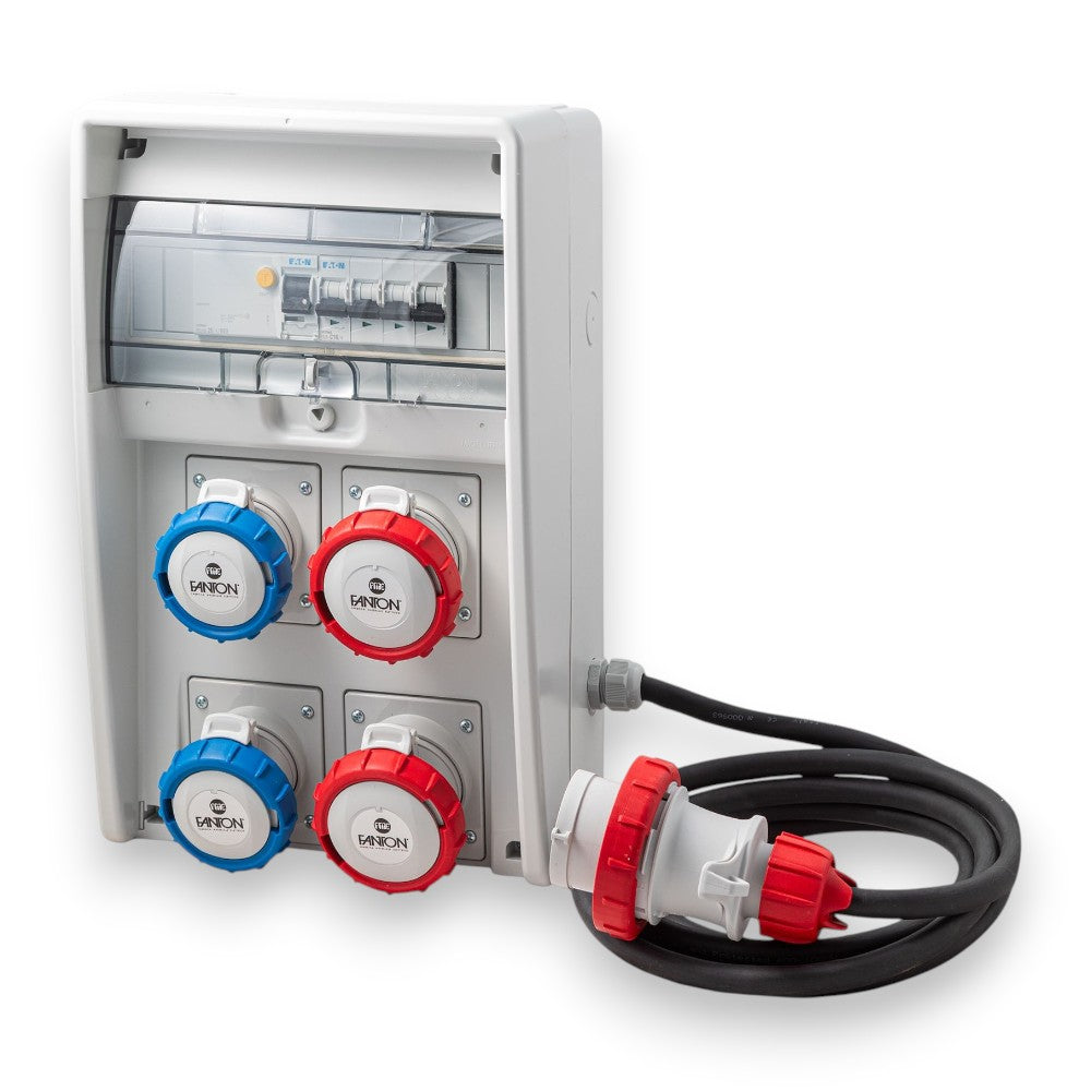 Quadro Ulisse Asc Portable Avec Poignée 2 Prises + 2 Prises Ip67 - mm.177x250x403h. - couleur gris 74321