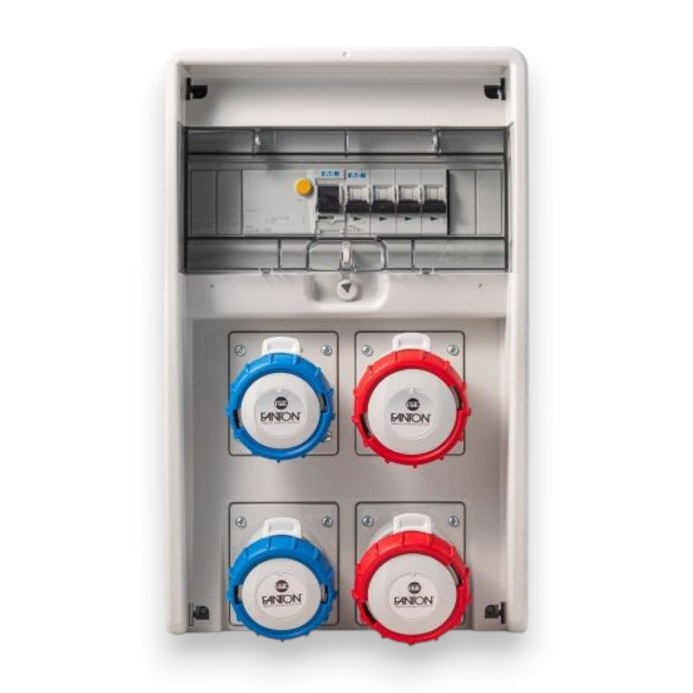 Quadro Ulisse Asc Portable Avec Poignée 2 Prises + 2 Prises Ip67 - mm.177x250x403h. - couleur gris 74321