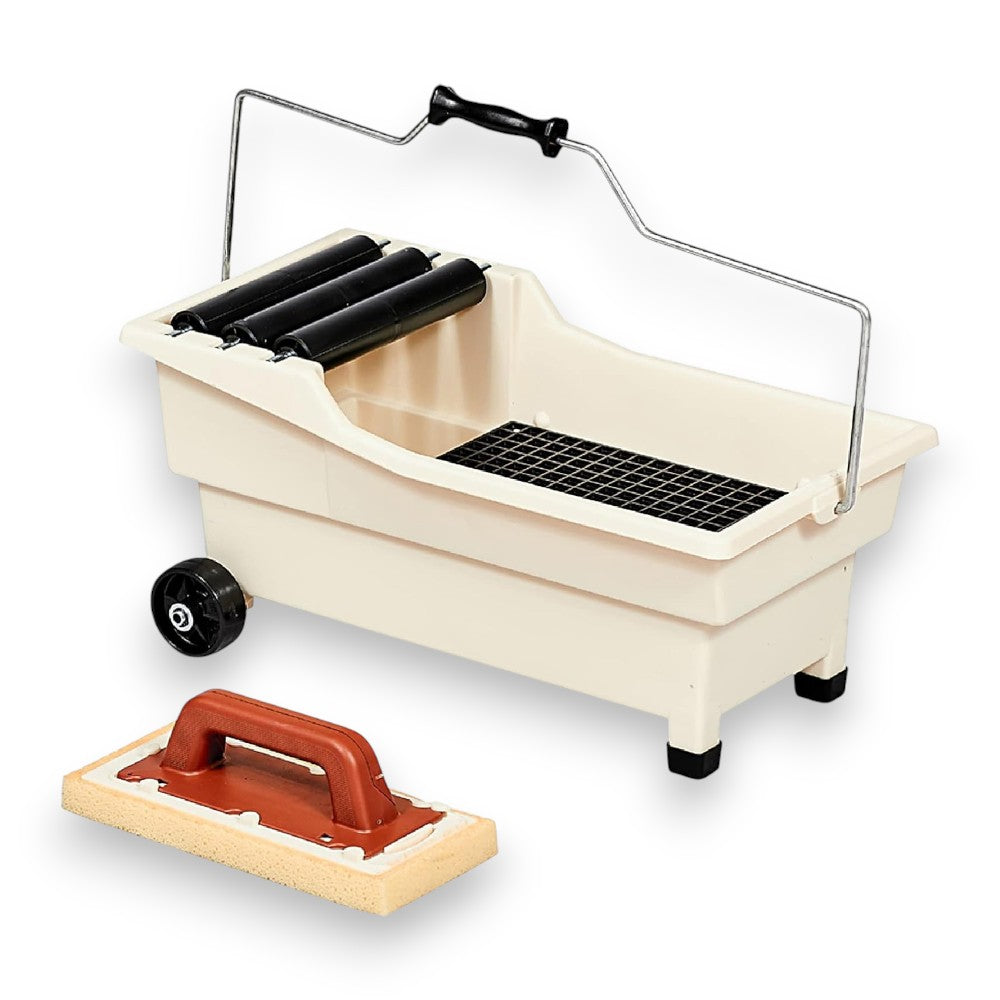 Lavage "Pulirapid" Lt.20 Kit Grille 3 Rouleaux Et 1 Truelle - cm.56x30x30h. - capacité 20 litres