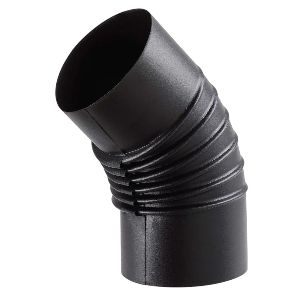 Coude émaillé 45° 'classique' ø 100 mm - col. noir
