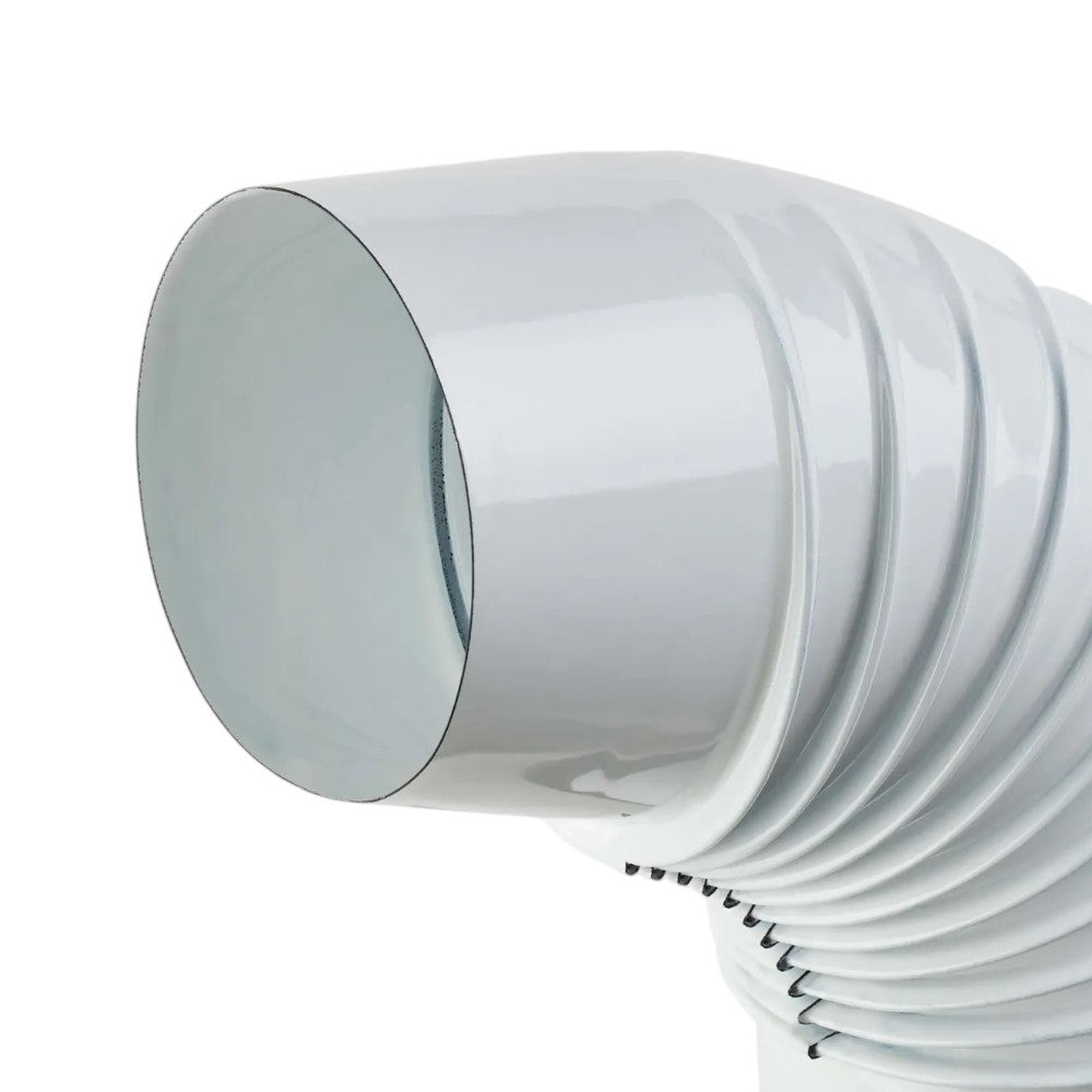 Coude émaillé 90° 'classique' ø 80 mm - col. blanc