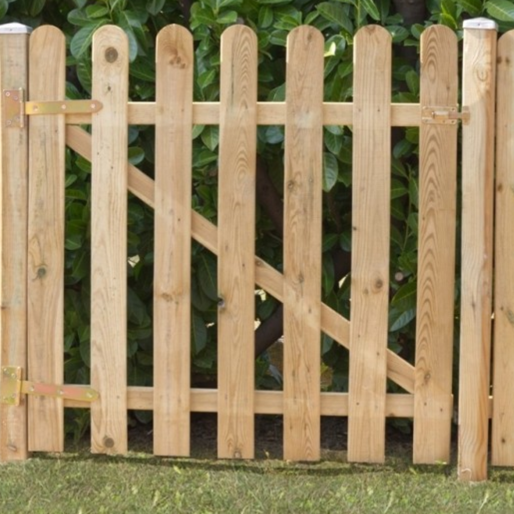 Portail extérieur en bois de pin imprégné 100xH80 cm