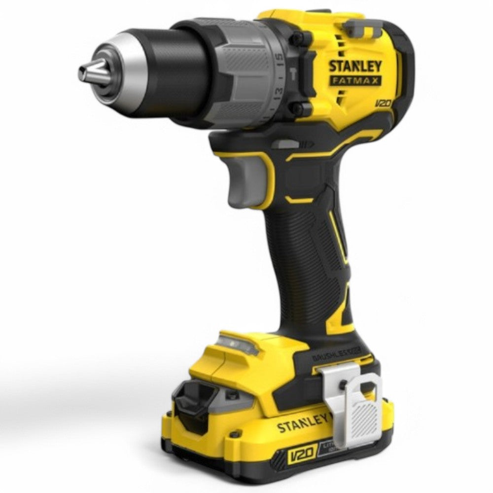 Trapano a batteria 20 volt in metallo con 2 velocità fatmax sfmcd 726 d2k