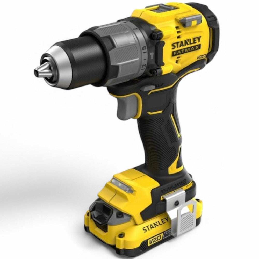 Trapano a batteria 20 volt in metallo con 2 velocità fatmax sfmcd 726 d2k
