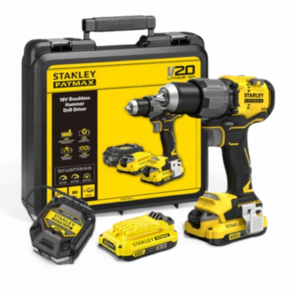 Trapano a batteria 20 volt in metallo con 2 velocità fatmax sfmcd 726 d2k