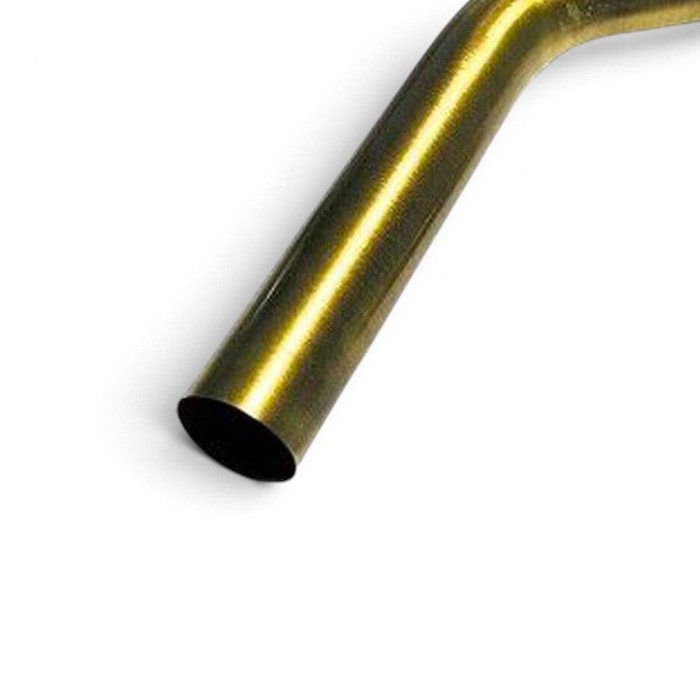 Tubo a 45 gradi per cassetta alta bronzato con rosone integrato diametro 30 mm