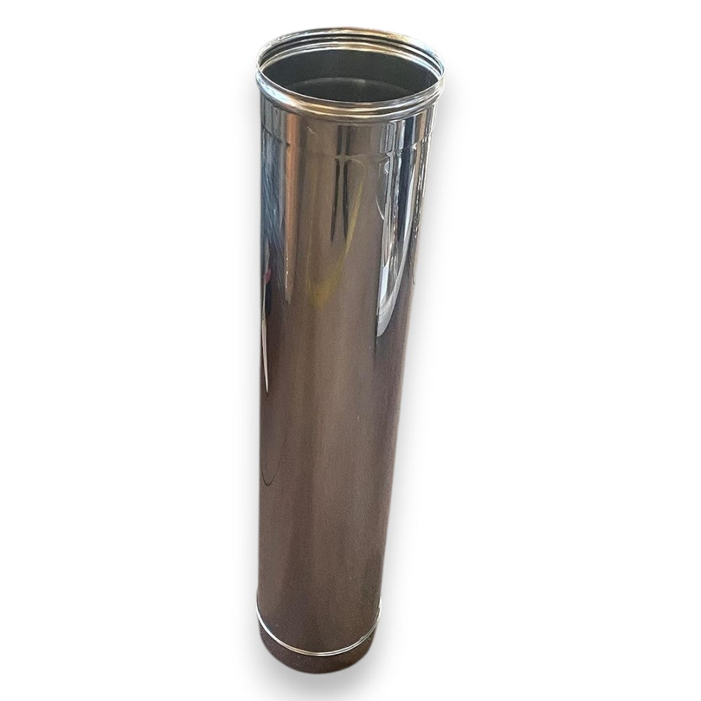 Tube simple paroi en acier inoxydable Aisi 304, épaisseur 0,5 mm, 100 cm - ø 80 mm
