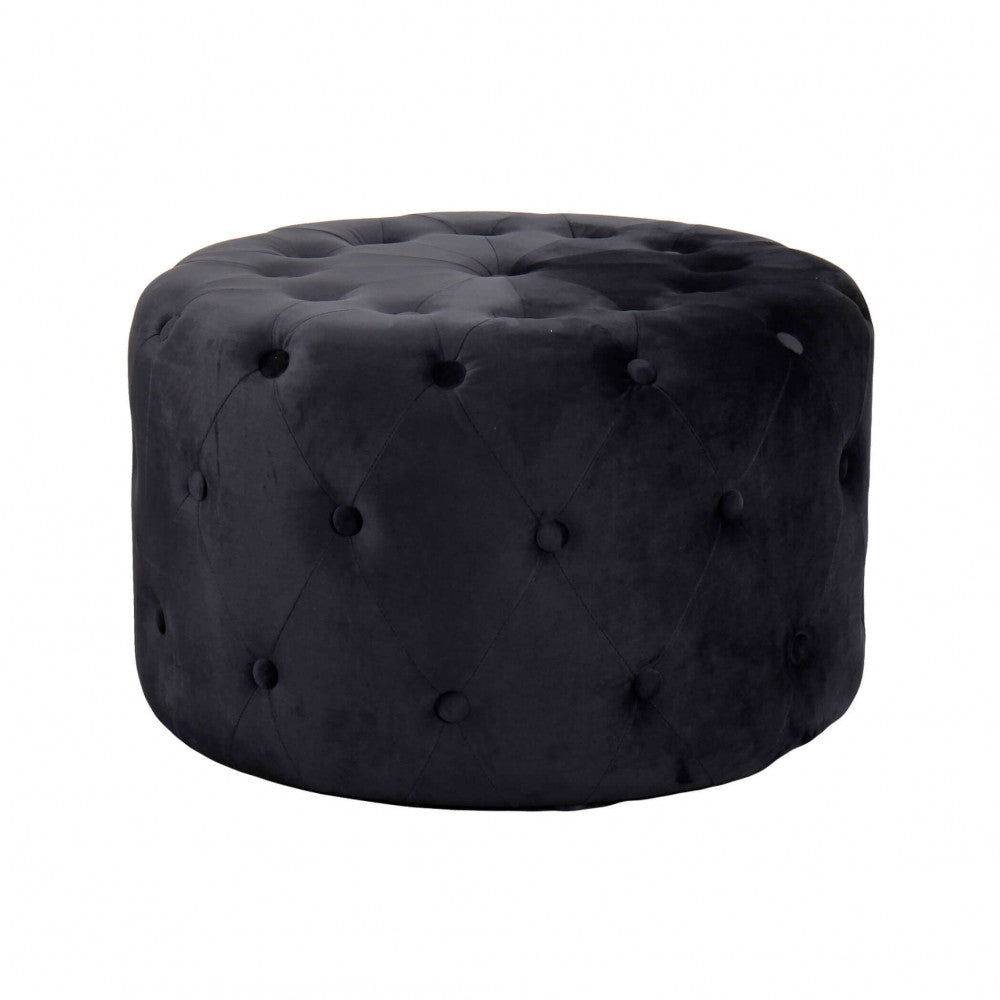 Pouf à assise ronde de 67 cm recouvert de velours Softy doux et coloré