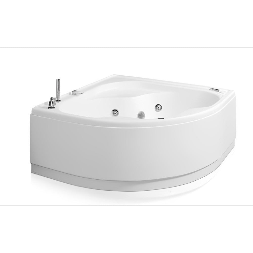Vasca da bagno Idromassaggio angolare con telaio e pannelli 140x140 cm