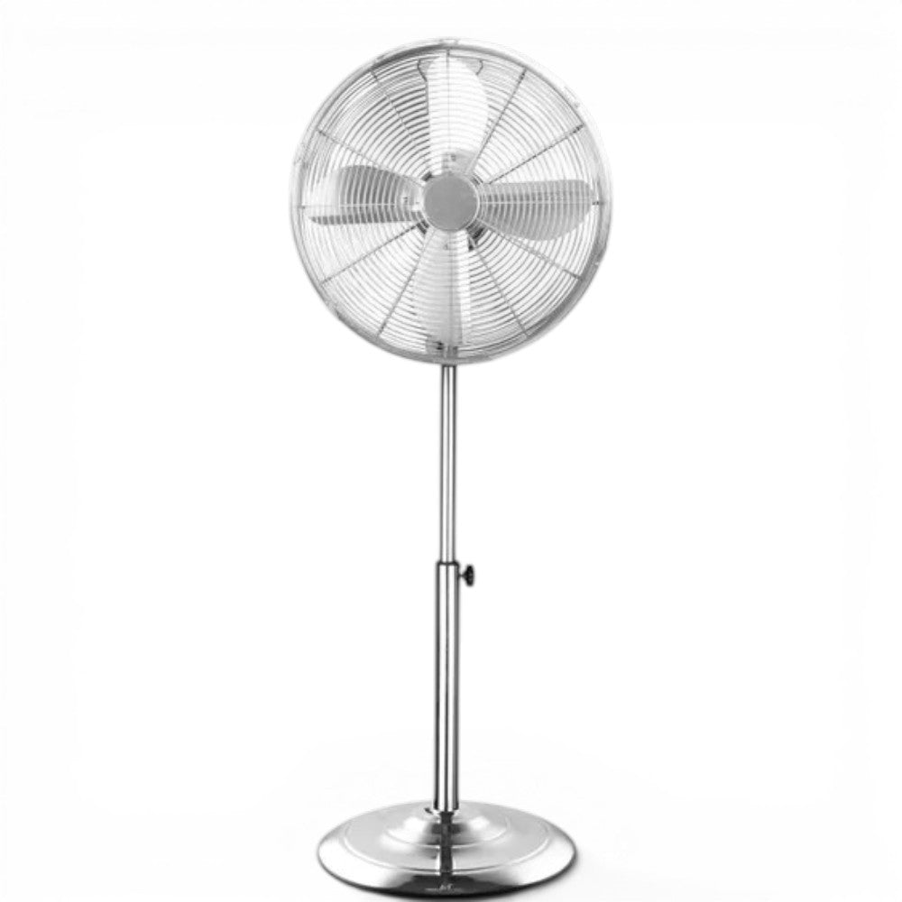 Ventilateur sur pied en acier chromé, 40 cm