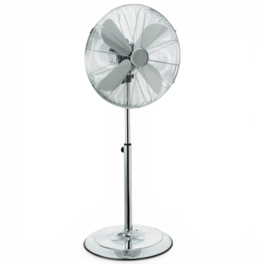 Ventilateur sur pied en acier chromé, 40 cm