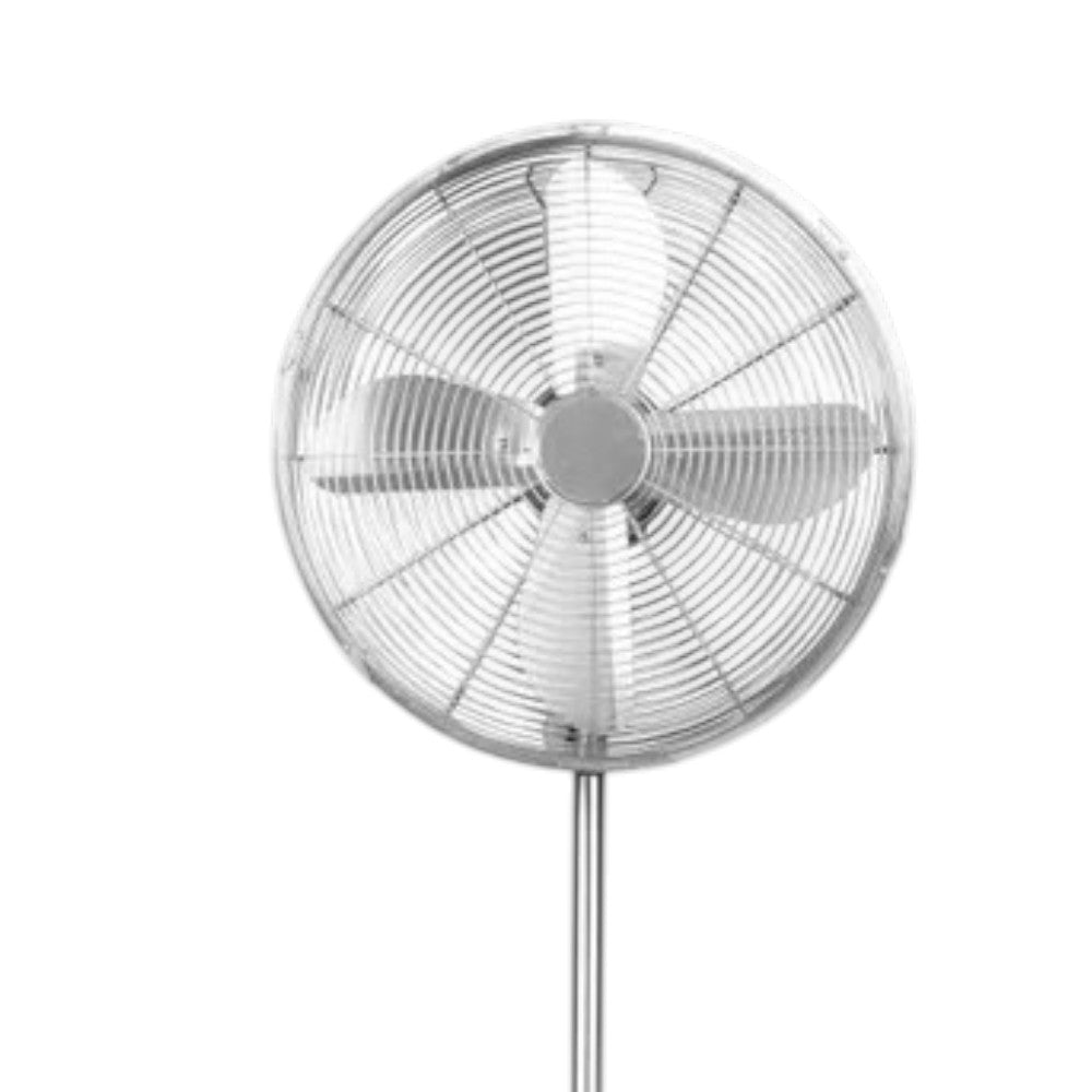 Ventilateur sur pied en acier chromé, 40 cm