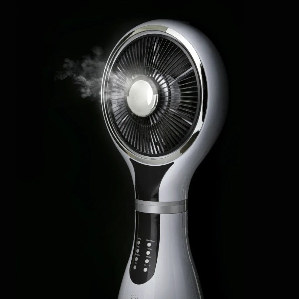 Ventilatore con nebulizzatore 2.3 lt. con 5 pale a 3 velocità e ventilazioni 80 Watt