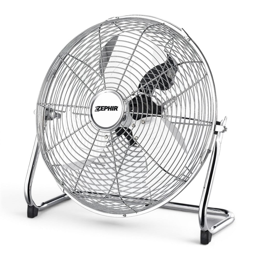 Ventilatore da terra inclinabile 120 Watt con 3 pale in alluminio 54x19xH55 cm