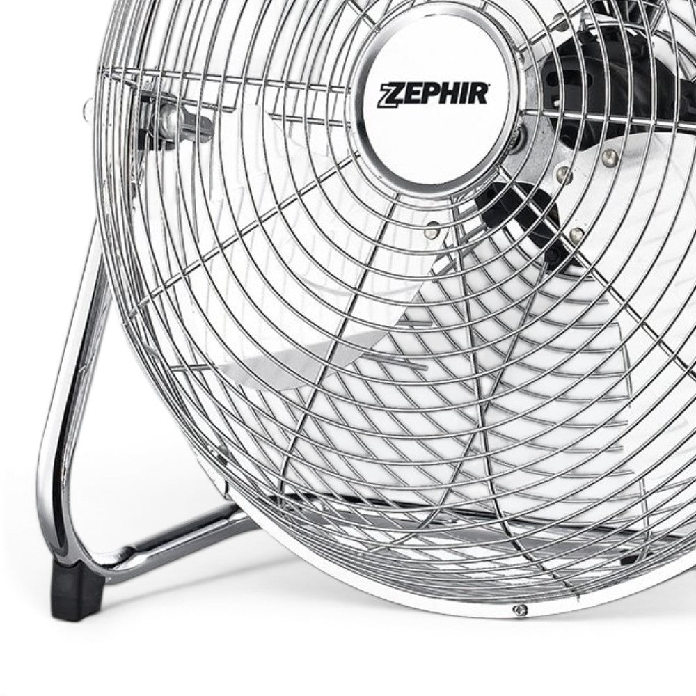 Ventilatore da terra inclinabile 120 Watt con 3 pale in alluminio 54x19xH55 cm