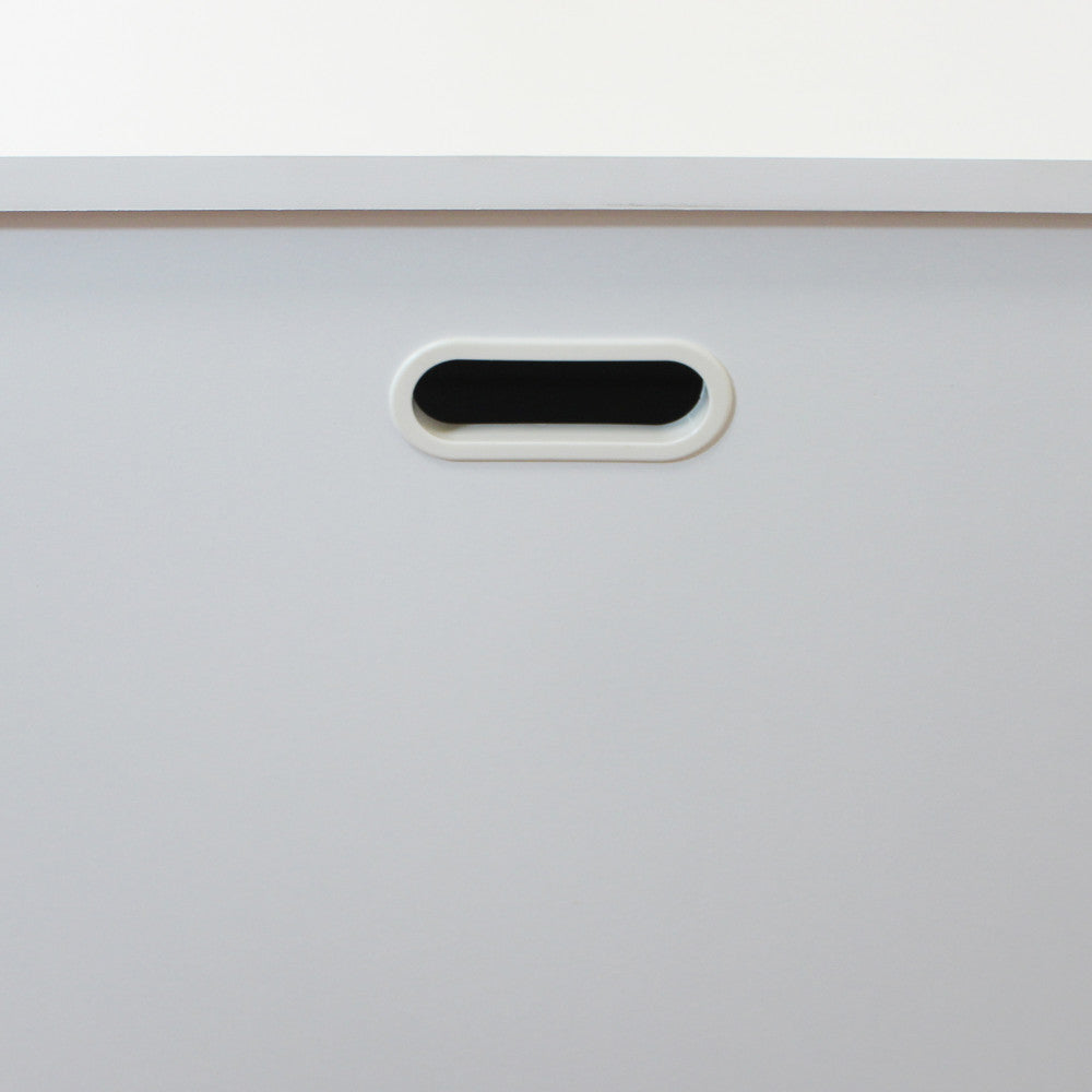 Baule contenitore in legno truciolato nobilitato bianco 78x38x40 cm Braddy