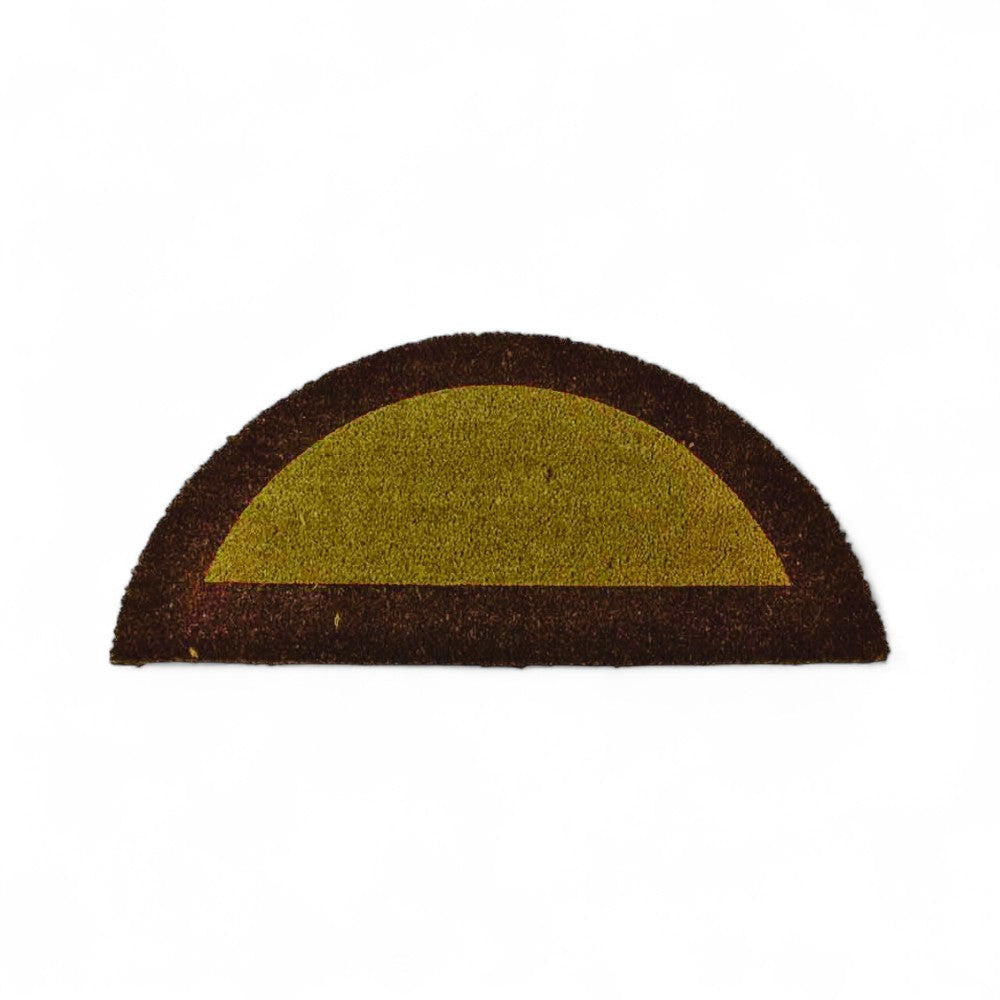 Paillasson Demi-Cercle Ecoco 40x80cm Marron Épaisseur 18mm - 40x80cm, 18mm d'épaisseur