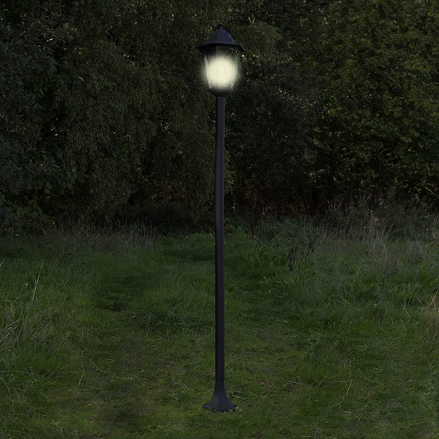 Lampione Arkadia 1 luce su palo 18xH187cm in lega di alluminio