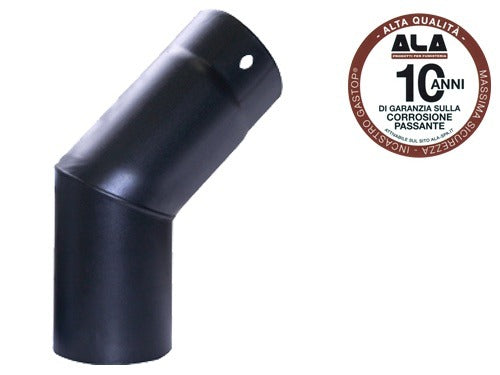 Tubo gomito aperto 45° per stufe Ala Aeternum TOP