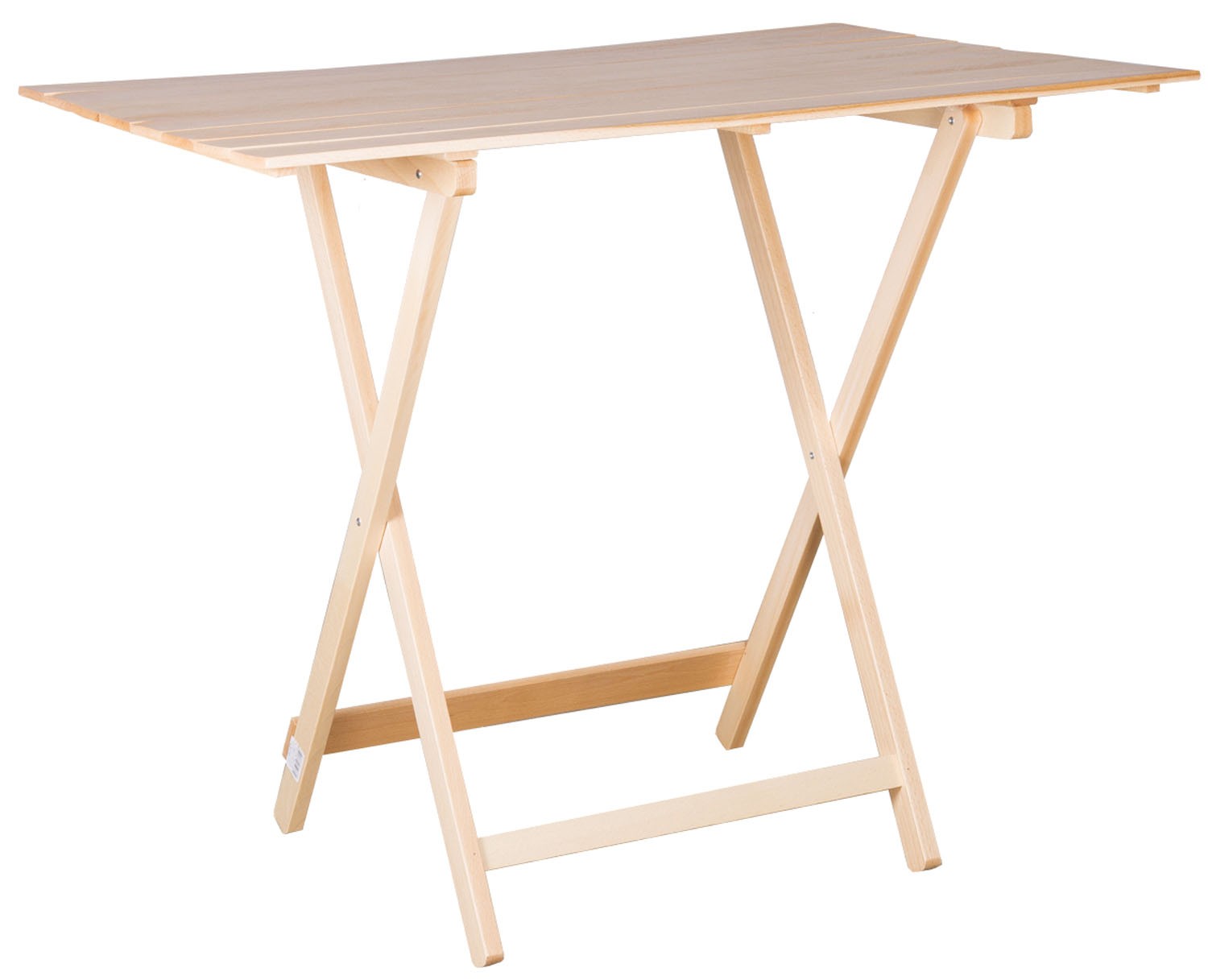 Tavolo pieghevole in legno massello di faggio 60x80H75 cm