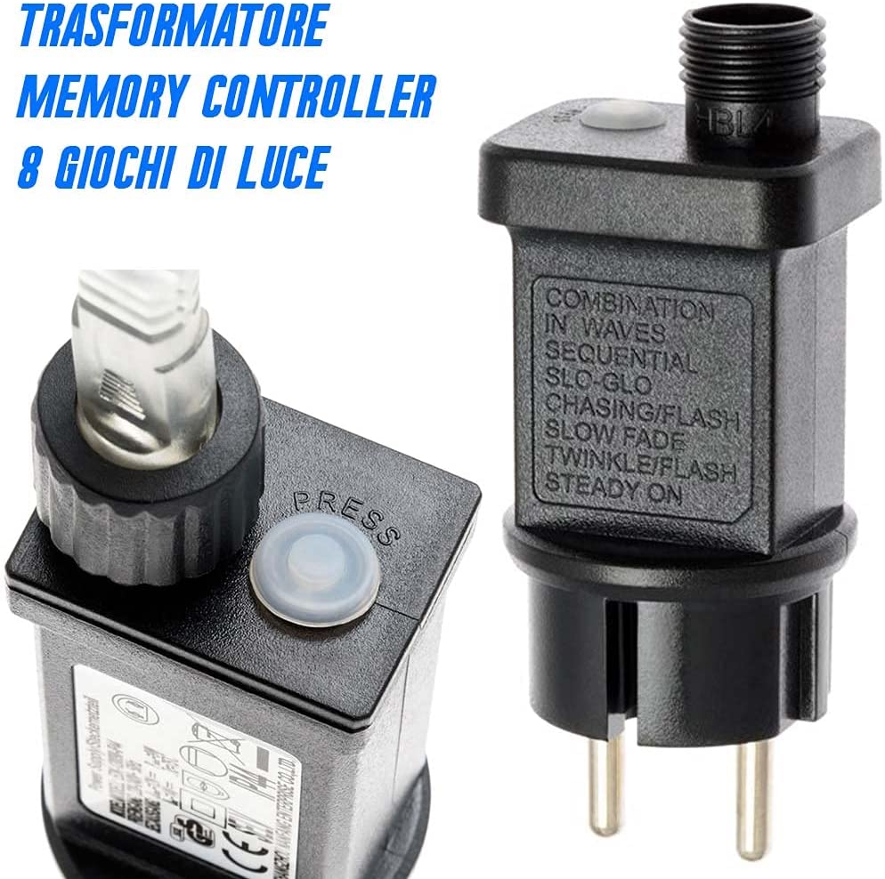 Catena luminosa luci per decorazioni natalizie 500 led