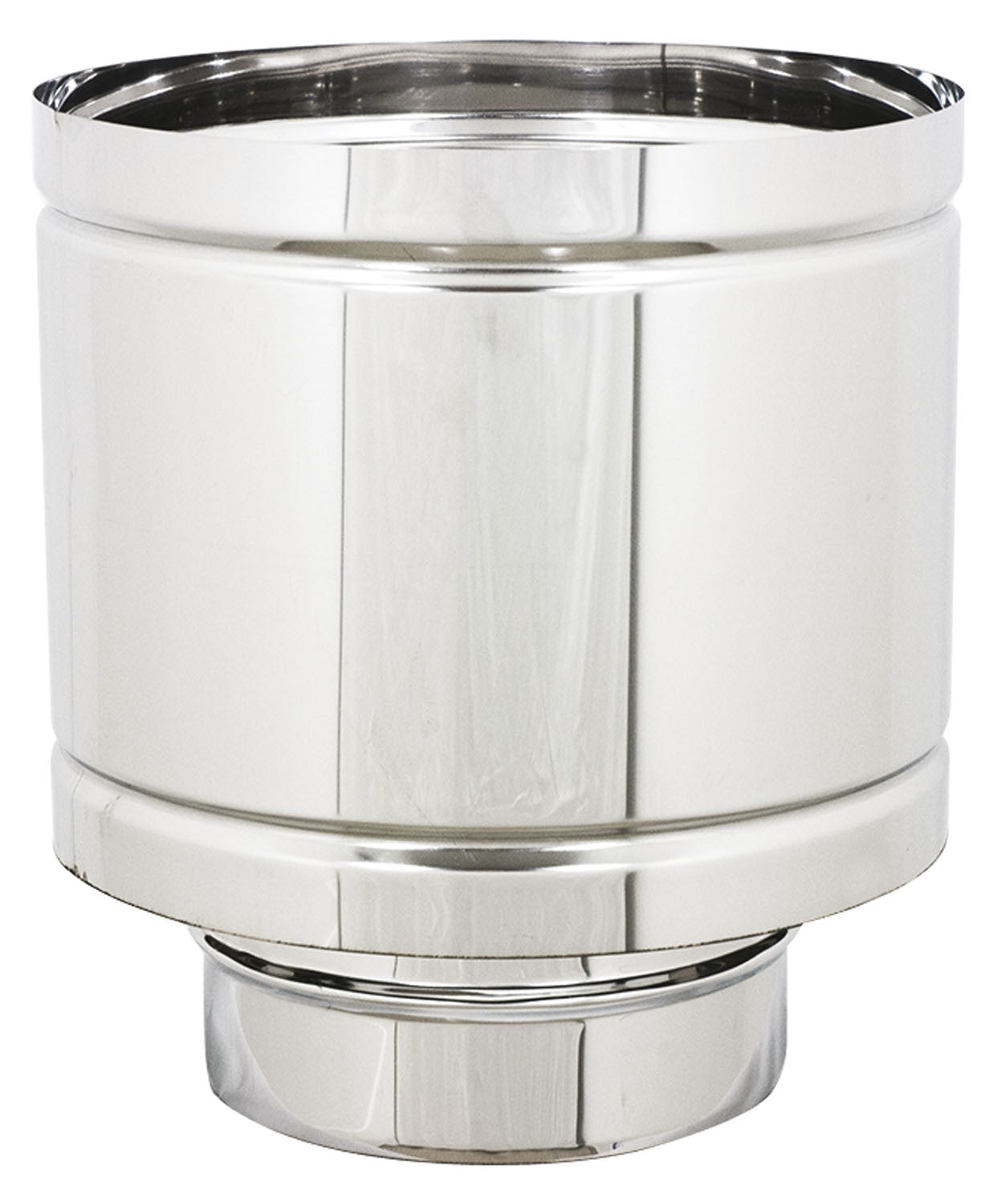 Fumaiolo comignolo cappello antivento a forma di Botte acciaio inox da 8 a 25 cm