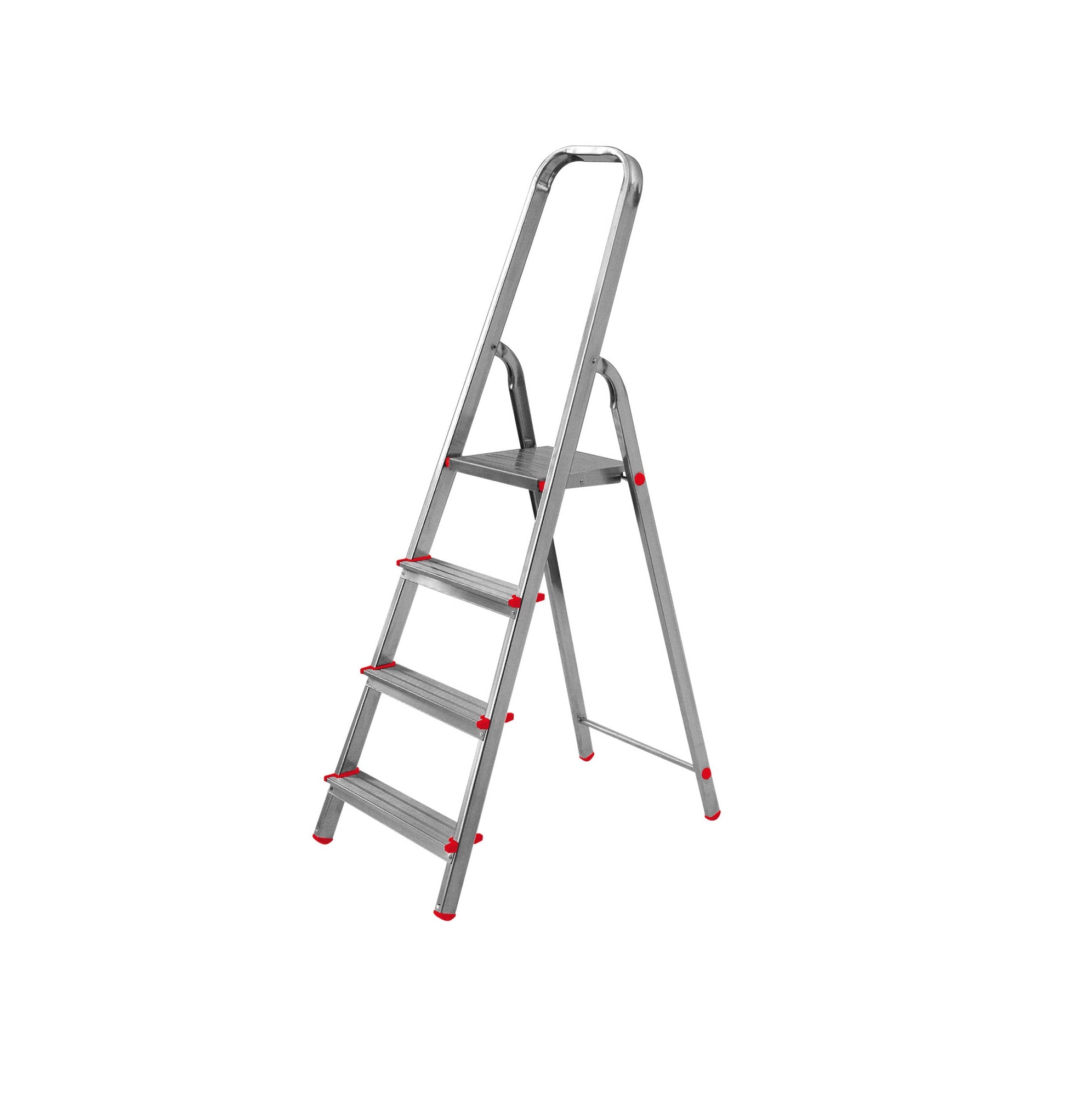 Scaletta domestica in alluminio Alu Step Up 100 da 3 a 7 Gradini