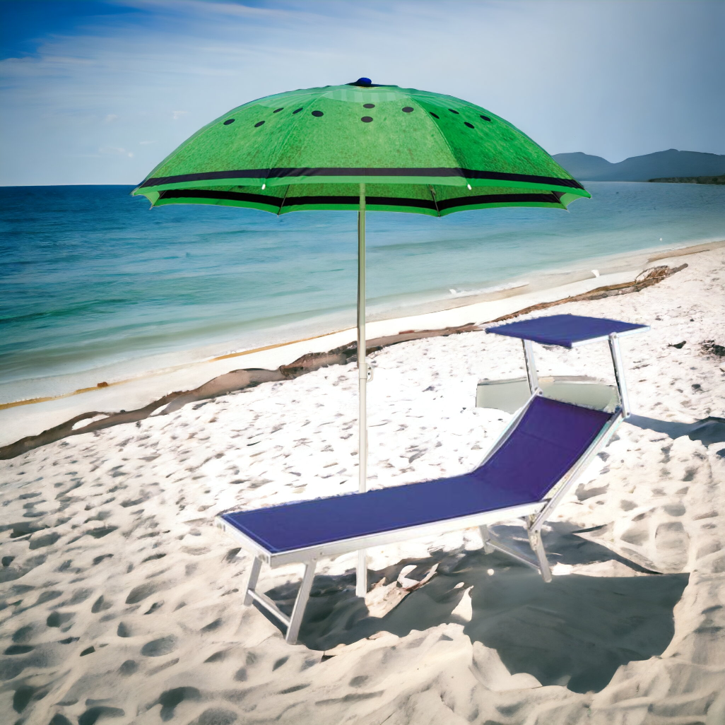 Ombrellone da spiaggia modello Frutta Kiwi