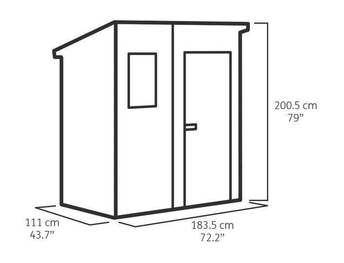 Garden Cottage da giardino in resina L183xP111xH200 - Keter Manor Pent 6x4