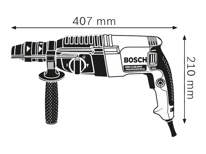 Trapano Martello Perforatore 790W con attacco SDS+ BOSCH Professional GBH2-25F