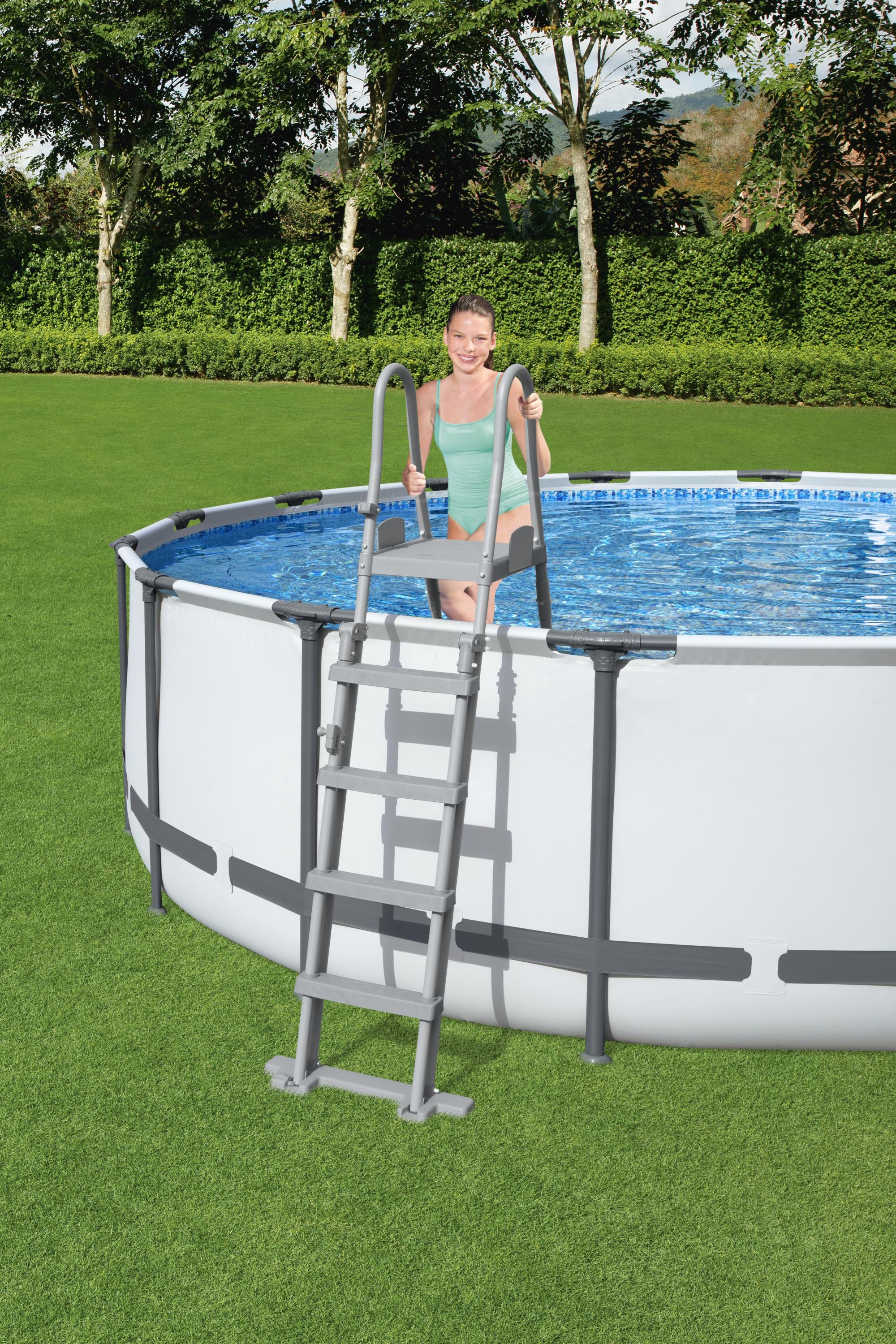 Scaletta si sicurezza per piscine 132 cm con pianerottolo Bestway 58332